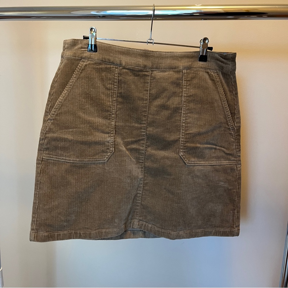 Brown Corduroy Mini Skirt